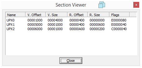 PE sections