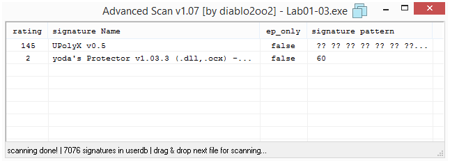 Advanced Scan ExeinfoPE