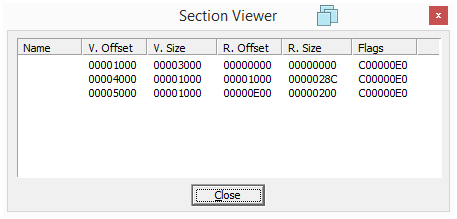 PE sections