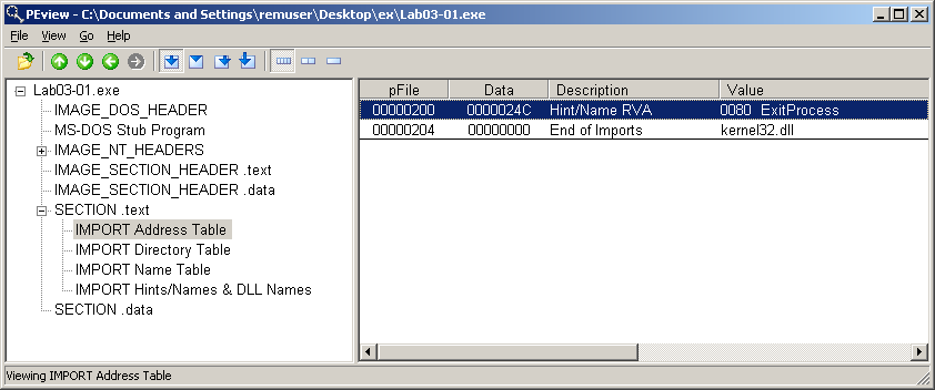 Imported functions